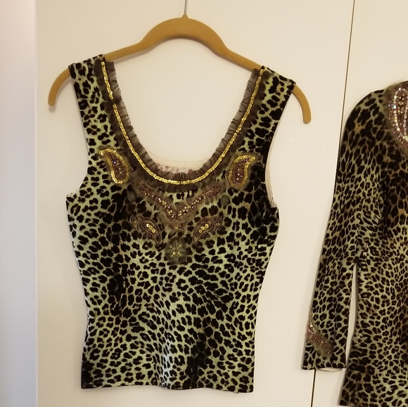 Alberto Makali leopard sweater set - size S - Picture 3 of 8